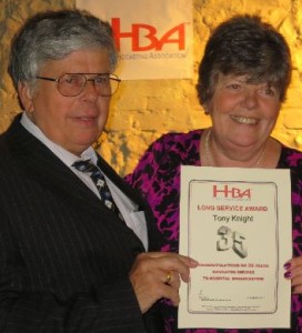 Tony Knight long service award